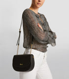 Hackney Black Rounded Cross Body Bag