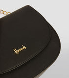 Hackney Black Rounded Cross Body Bag