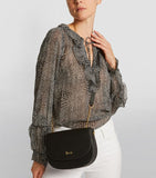Hackney Black Rounded Cross Body Bag