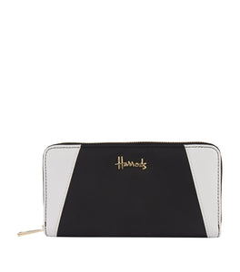 Harrods Black and White Wallet..محفظة هارودز الطويلة باللونين الأبيض والأسود