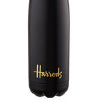 Harrods Black Logo Travel Water Bottle..زجاجة مياه للسفر بشعار هارودز الأسود.