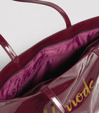 Logo Shoulder Tote Bag Maroon...حقيبة كتف بشعار كستنائي