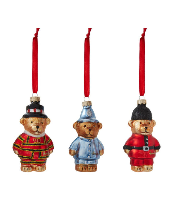Harrods London Bear Decorations (Set of 3)