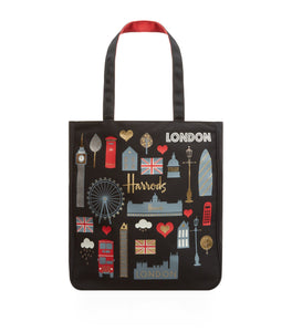 London Glitter Tote Bag