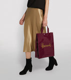 Medium Logo Shopper Bag Maroon..حقيبة تسوق متوسطة الحجم باللون الكستنائي..