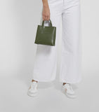 Mini Leather Kensington Green Cross Body Bag...حقيبة كروس صغيرة جلدية خضراء
