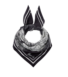 Monochrome Floral Scarf