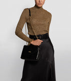 Patent Chevron Cross Body Bag