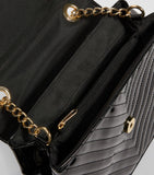 Patent Chevron Cross Body Bag