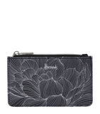 Monochrome Sketch Floral Card Holder....حامل بطاقات برسومات زهور أحادية اللون