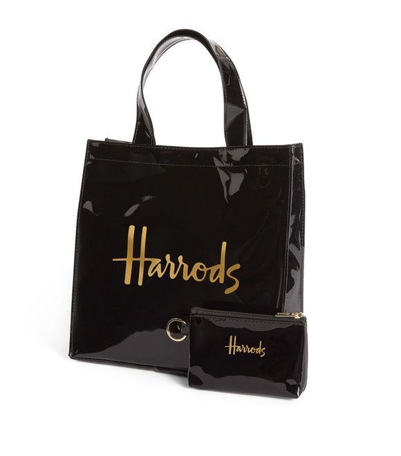 Small Logo Shopper Bag Black and Purse Set