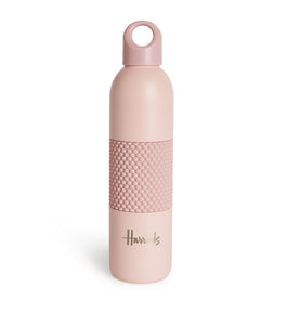 Harrods Nude Pink Silicone Grip Water Bottle..زجاجة مياه هارودز الوردي بمقبض سيليكون