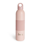 Harrods Nude Pink Silicone Grip Water Bottle..زجاجة مياه هارودز الوردي بمقبض سيليكون