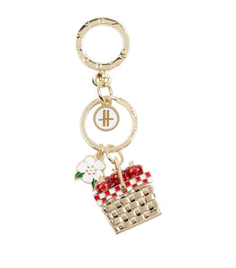 Harrods Large Strawberry Basket Charm Keyring..سلسلة مفاتيح هارودز الكبيرة على شكل سلة فراولة