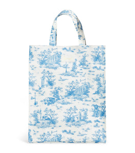 Medium Blue Wood Shopper Bag...حقيبة تسوق  متوسطة الحجم باللون الأزرق