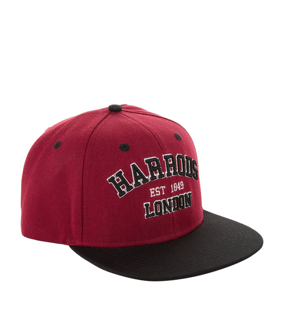 Varsity Logo Flat Peak Cap Red