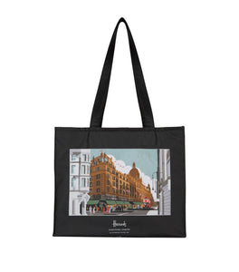 Vintage Poster Shoulder Tote Bag..حقيبة كتف بتصميم ملصق كلاسيكي