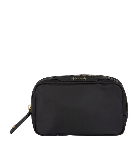 Harrods Black Logo Wandsworth Cosmetic Bag