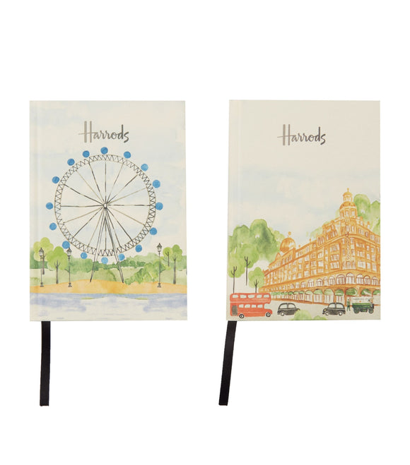 Harrods Watercolour A6 Notebooks Set