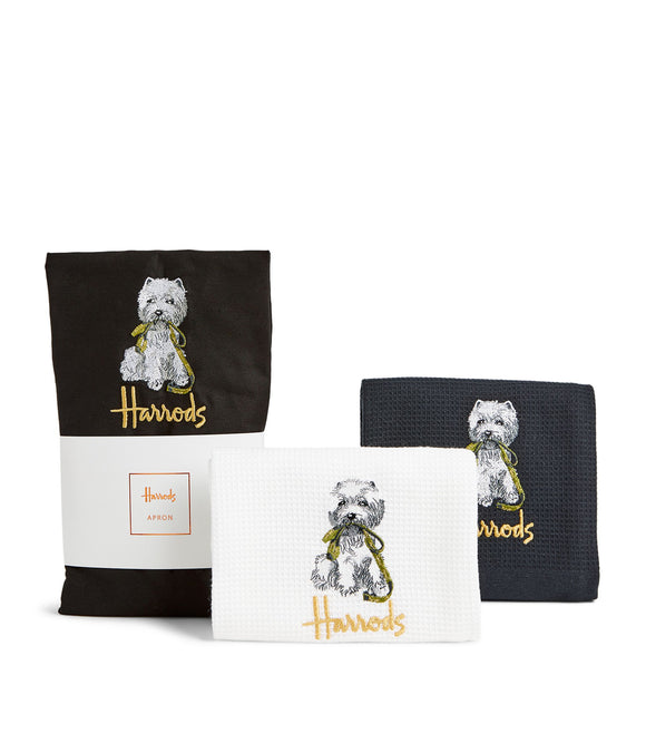 Harrods Westie Kitchen Textile Set
