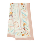 Harrods London Pastel Print Silk Scarfوشاح حريري بطبعة باستيل لندن