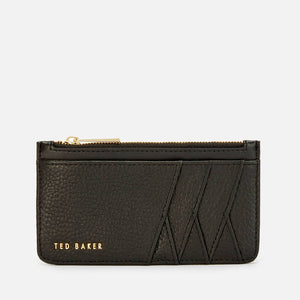 Ted Baker Diagonal Zipped Black Credit Card Holder