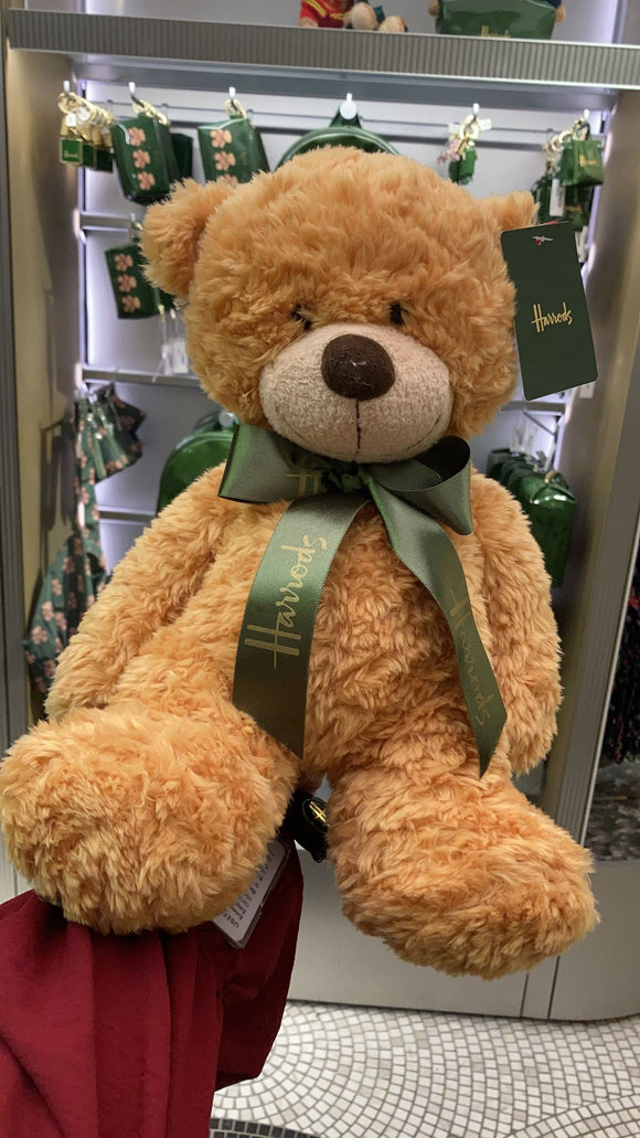 Harrods Bonnie Green Ribbon Bear (30cm) دمية الدب من هارودز بشريط اخضر