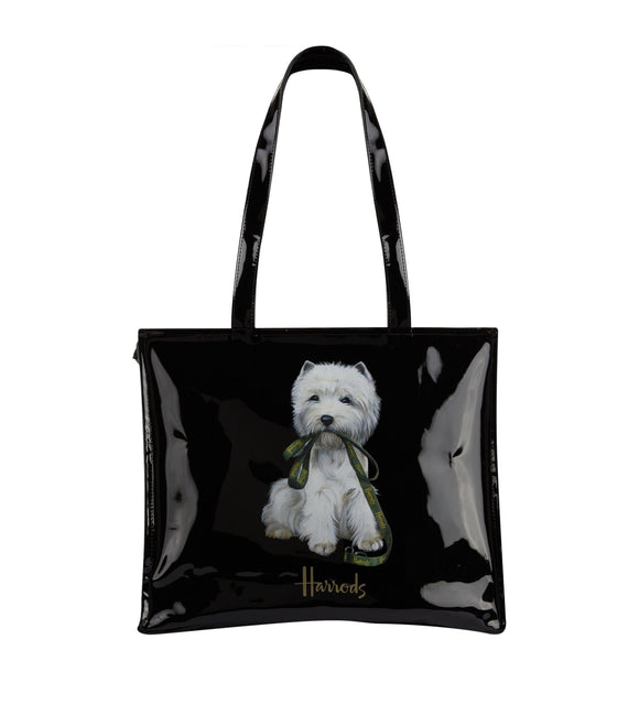 Black Westie Shoulder Tote Bag