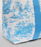 Harrods Toile Blue Large Foldaway Bag