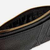 Ted Baker Diagonal Zipped Black Credit Card Holder