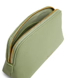 Harrods Oxford Light Green Half Moon Cosmetic Bag...حقيبة مستحضرات تجميل هارودز أكسفورد خضراء فاتحة