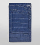 Harrods Mini Nano Navy Croc Phone Bag