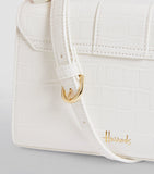 Harrods Brent White Grab Cross Body Bag...حقيبة كروس باللون الابيض