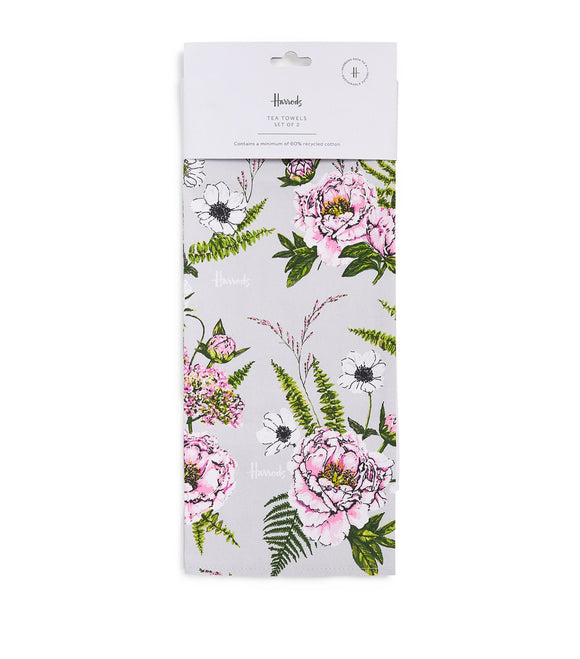 Meadow Print Tea Towel Set (Set of 2)..مجموعة مناشف الشاي بطبعة المرج