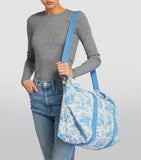 Harrods Toile Blue Large Foldaway Bag