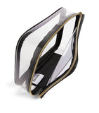 Transparent Oxford Black Cosmetic Bag Set.....مجموعة حقيبة مستحضرات تجميل شفافة باللون الأسود من أكسفورد