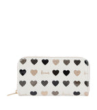 Glitter Heart Zip-Around Wallet