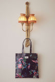 Birds and Rose Shiny Book Bag...حقيبة كتب لامعة بتصميم طيور وورود