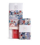 Harrods Pretty City Tea Towel and Apron Set مجموعة مناشف شاي ومريلة بتقشة المدينة الجميلة