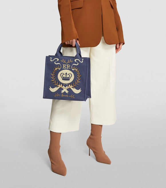 Small Navy Queen's Platinum Jubilee Shopper Bag