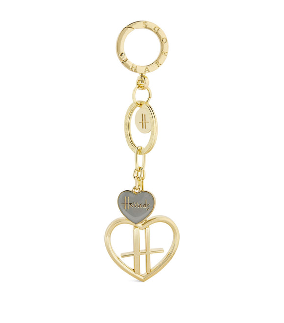 Harrods Heart Bag Charm Keyring