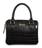 Mini Black Croc Barrel Cross Grab Bag