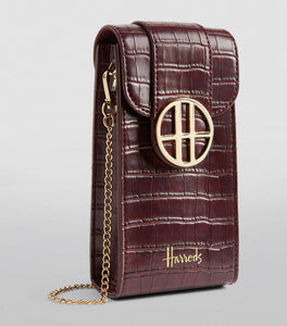 Harrods Battersea Mini Croc Embossed Nano Bag