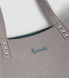 Fern Reversible Tote Bag Blue and Silver...حقيبة يد ذات وجهين باللونين الأزرق والفضي