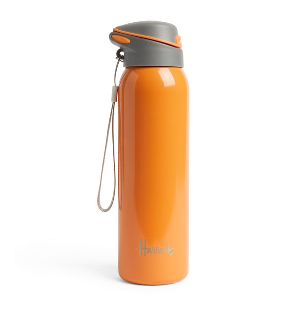 Harrods Stainless Steel Orange Sport Bottle