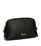 Harrods Oxford Black Half Moon Cosmetic Bag