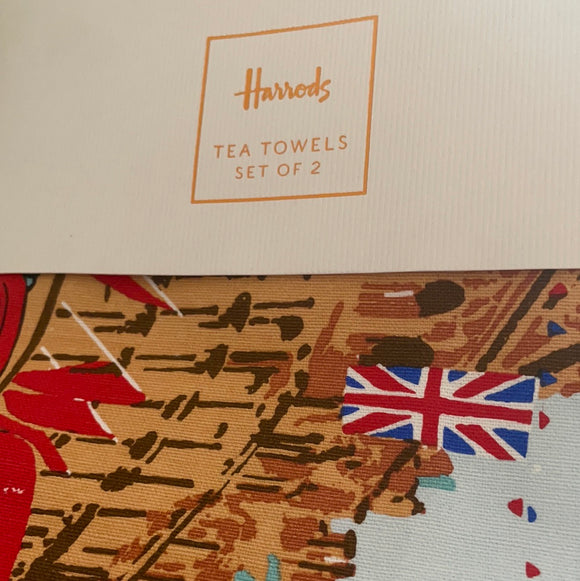 London Street Party Tea Towel Set...مجموعة مناشف الشاي  بنقشة حفلات شارع لندن