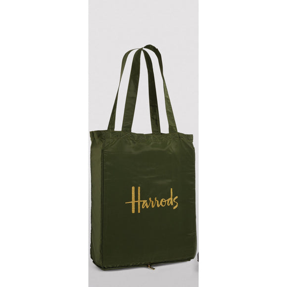 Green Logo Pocket Shopper Bag
