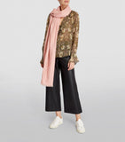 Woven H Logo Pink Wool Scarf..وشاح صوف وردي منسوج بشعار H