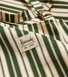 Harrods Green Cotton Stripe Apron...مريلة مخططة من القطن الأخضر